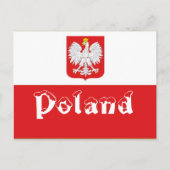 Polnische Flagge Postkarte (Vorderseite)