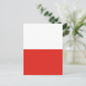 Polnische Flagge Postkarte (Stehend Vorderseite)