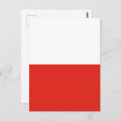 Polnische Flagge Postkarte (Vorne/Hinten)