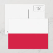 Polnische Flagge Postkarte (Vorne/Hinten)