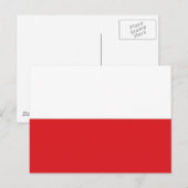 Polnische Flagge Postkarte (Vorne/Hinten)