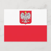 Polnische Flagge Postkarte (Vorderseite)