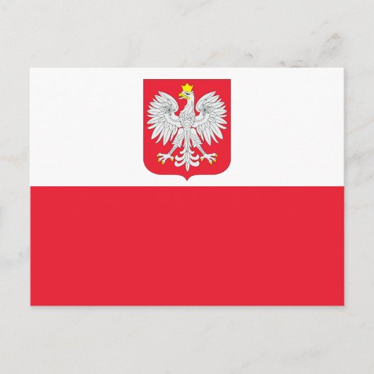 Polnische Flagge Postkarte (Vorderseite)