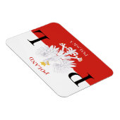 Polnische Flagge Premium Flex Magnet (Rechte Seite)