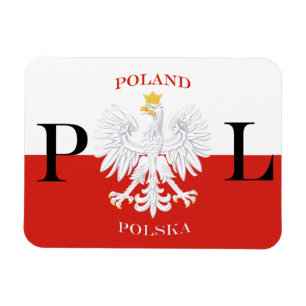 Polnische Flagge Premium Flex Magnet