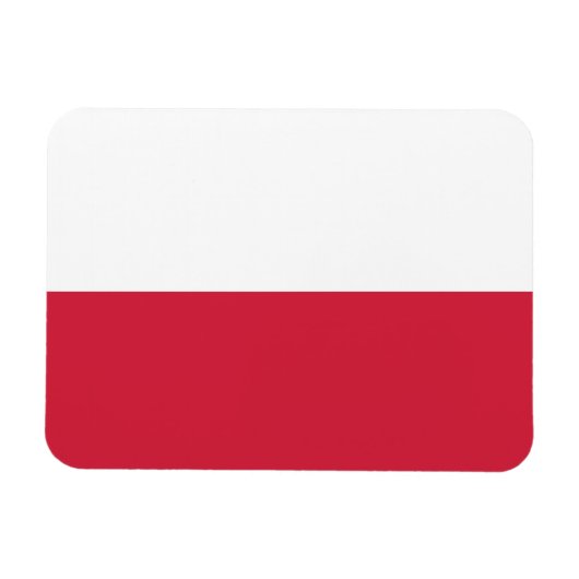 Polnische Flagge Premium Flex Magnet (Horizontal)
