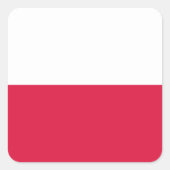 polnische Flagge Quadratischer Aufkleber (Vorderseite)