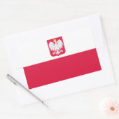 Polnische Flagge Rechteckiger Aufkleber (Umschlag)