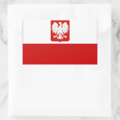 Polnische Flagge Rechteckiger Aufkleber (Tasche)