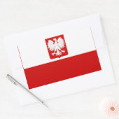 Polnische Flagge Rechteckiger Aufkleber (Umschlag)