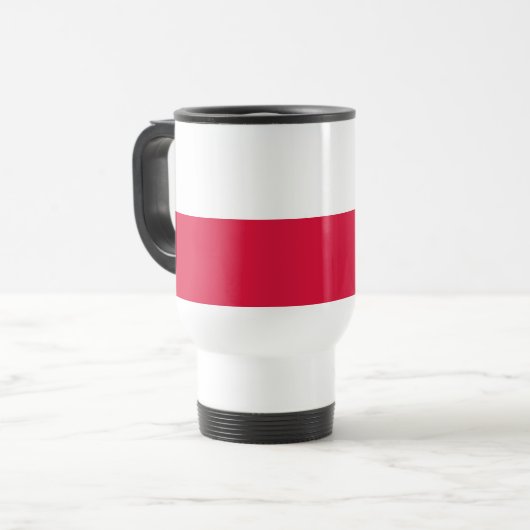 Polnische Flagge Reisebecher (Vorderseite Links)