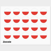 Polnische Flagge Runder Aufkleber (Blatt)