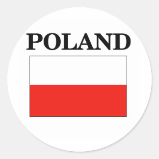 Polnische Flagge Runder Aufkleber