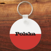 polnische Flagge Schlüsselanhänger (Vorderseite)