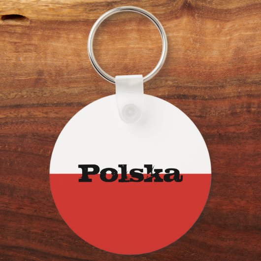 polnische Flagge Schlüsselanhänger (Vorderseite)