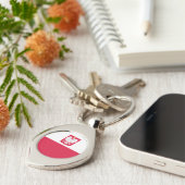 Polnische Flagge Schlüsselanhänger (Seite)