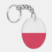 Polnische Flagge Schlüsselanhänger (Vorderseite links)