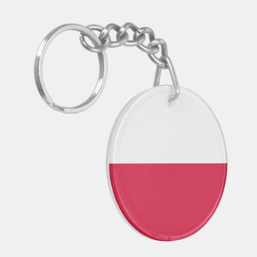 Polnische Flagge Schlüsselanhänger (Vorderseite links)