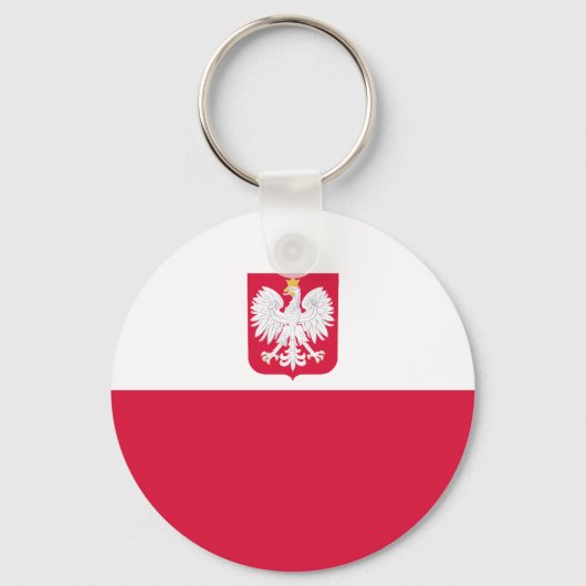 Polnische Flagge Schlüsselanhänger (Vorderseite)