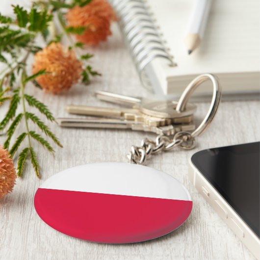 polnische Flagge Schlüsselanhänger (Seite)