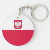 Polnische Flagge Schlüsselanhänger (Rückseite)