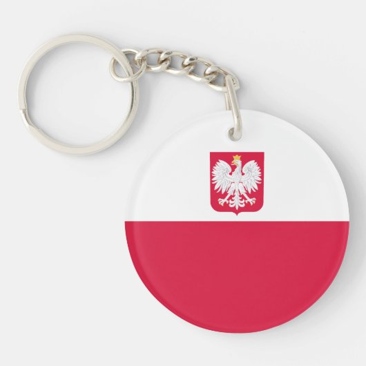Polnische Flagge Schlüsselanhänger (Vorderseite)