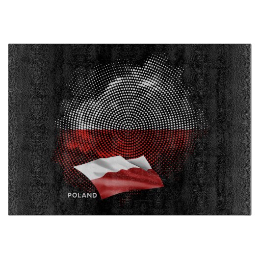 Polnische Flagge Schneidebrett (Vorderseite)