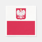 polnische Flagge Serviette (Vorderseite)
