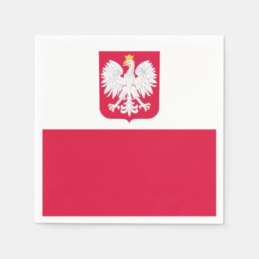 polnische Flagge Serviette (Vorderseite)