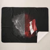 Polnische Flagge Sherpadecke (Vorderseite (Horizontal))