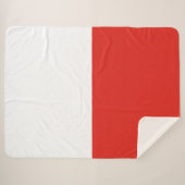 Polnische Flagge Sherpadecke (Vorderseite (Horizontal))