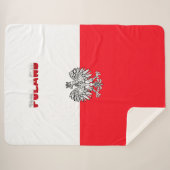 Polnische Flagge Sherpadecke (Vorderseite (Horizontal))