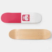 Polnische Flagge Skateboard (Horizontal)