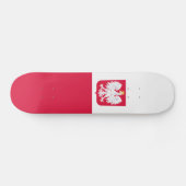 Polnische Flagge Skateboard (Horizontal)