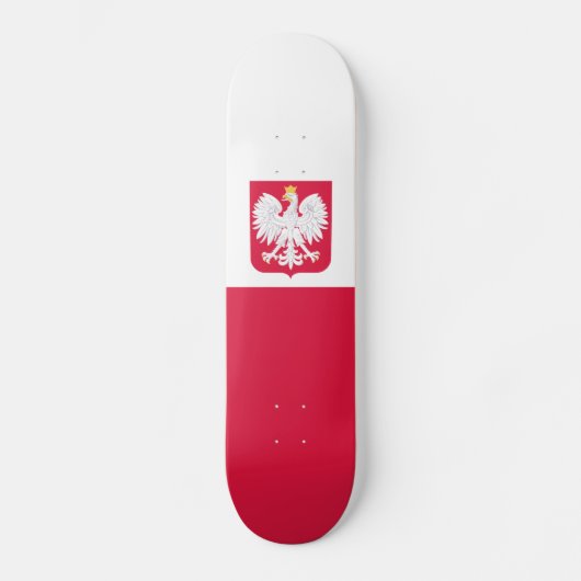 Polnische Flagge Skateboard (Vorderseite)