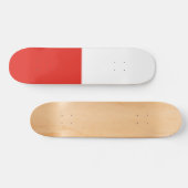 Polnische Flagge Skateboard (Horizontal)