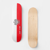 Polnische Flagge Skateboard (Vorderseite)