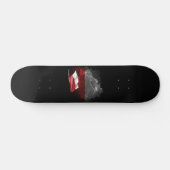 Polnische Flagge Skateboard (Horizontal)