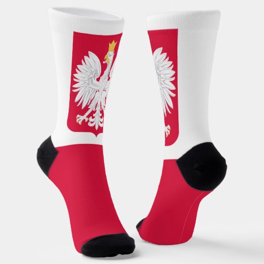 Polnische Flagge Socken (Gewinkelt)