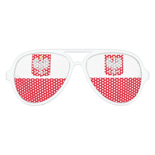 Polnische Flagge Sonnenbrille (Vorderseite)