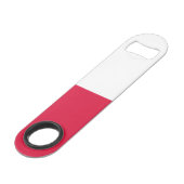 Polnische Flagge Speed Flaschenöffner (Rückseite Schrägansicht)