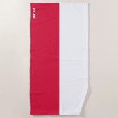 Polnische Flagge Splendid Patriotic Strandtuch (Vorderseite)