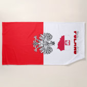 Polnische Flagge Strandtuch (Vorderseite)