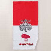 Polnische Flagge Strandtuch (Vorderseite)