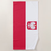 Polnische Flagge Strandtuch (Vorderseite)