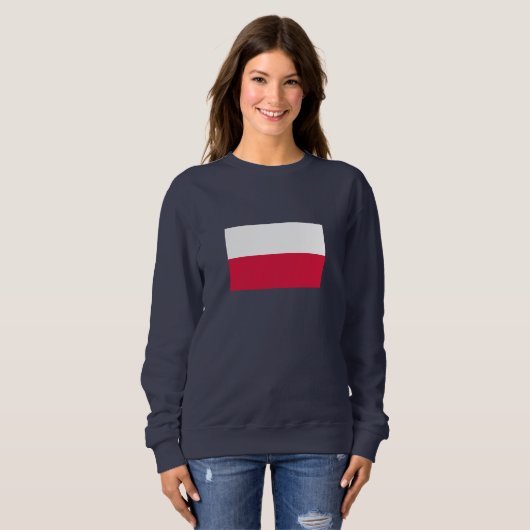 Polnische Flagge Sweatshirt (Vorne ganz)