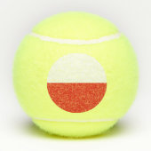 Polnische Flagge Tennisbälle (Rückseite)
