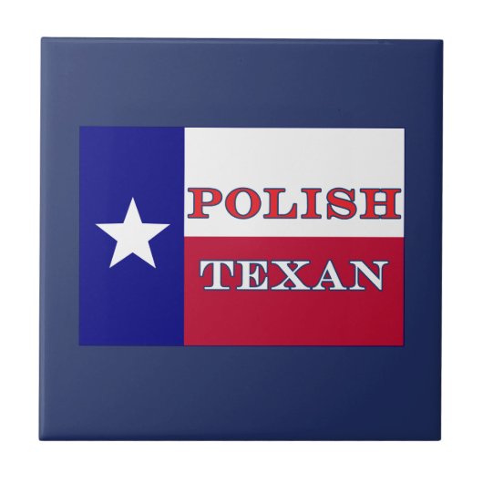 Polnische Flagge Texas Fliese (Vorderseite)