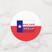 Polnische Flagge Texas Konfetti (Klein Vorderseite)