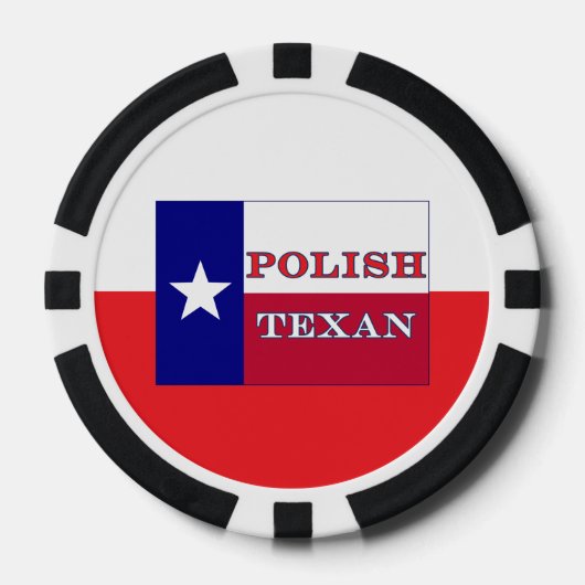 Polnische Flagge Texas Pokerchips (Vorderseite)